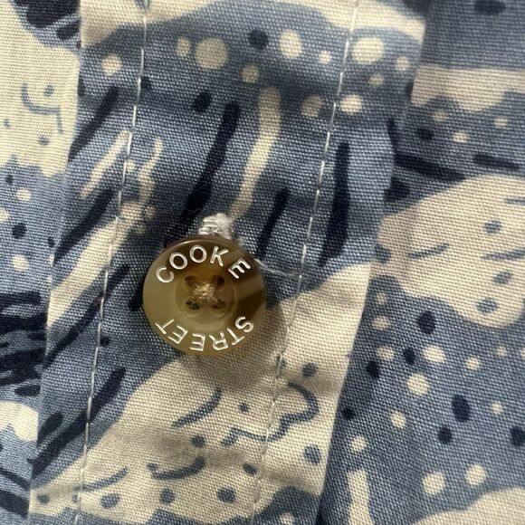 Cooke Street Hawaiian Shirt Mens XL Blue Wave Print Button Up Short Sleeve 2024 - Picture 3 of 16